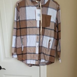 Women's Plaid Jacket/ Shirt with Pocket